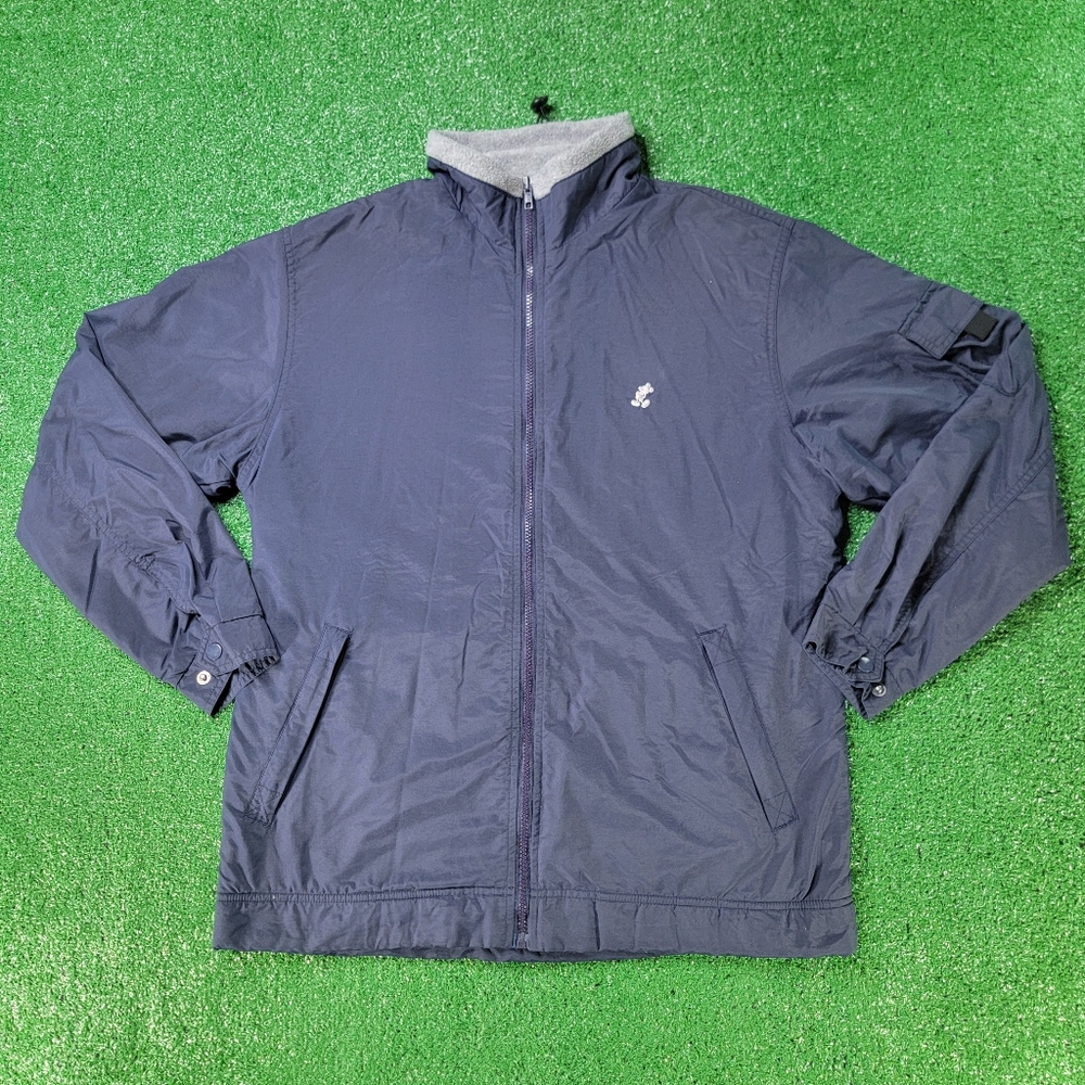 Walt Disney World Men's Size Small Full Zip Blue Jacket Vintage Nylon Polyester